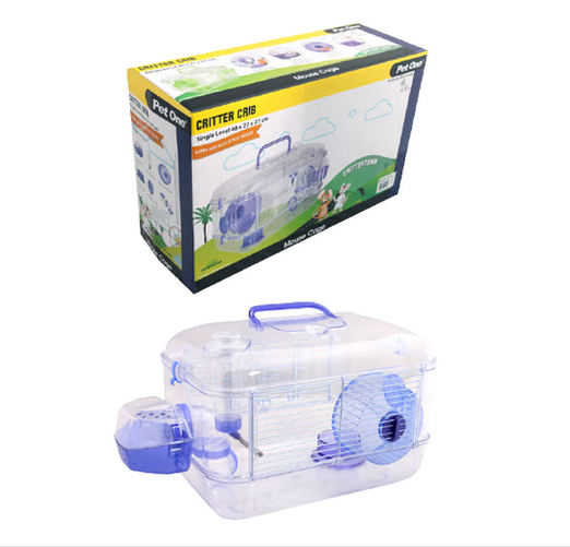 SALE ONLY $44.95 – Critter Crib Mouse Habitat – 1 Level – 40L X 27W X 27cmH – Purple (Pet One). Elsewhere $54.95 or more.